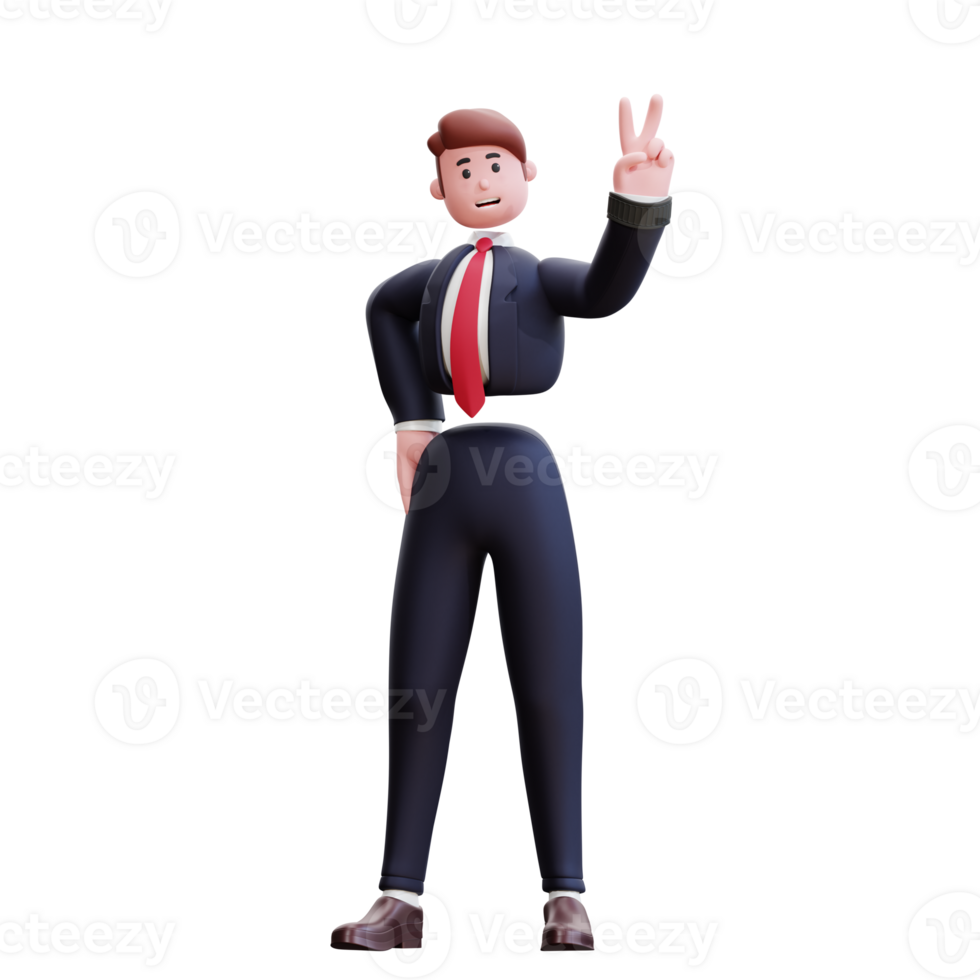 3d character businessman illustration png