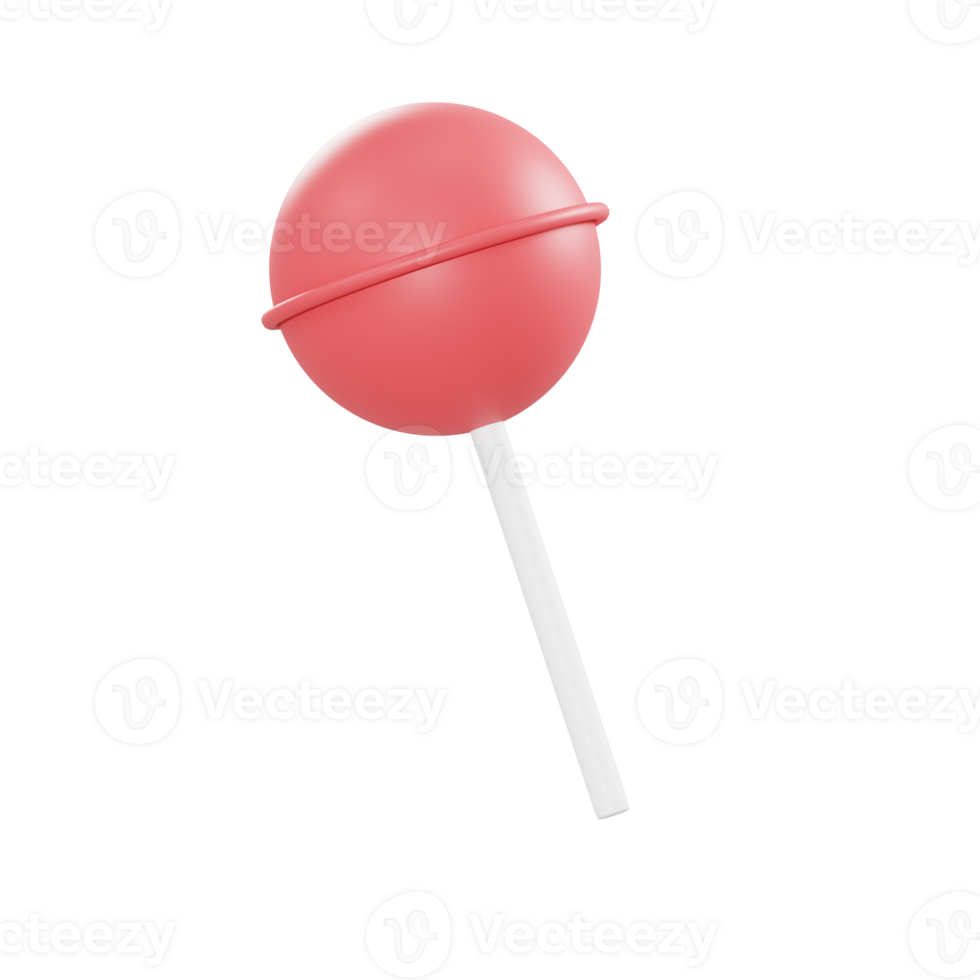 3d illustration lollipop object png