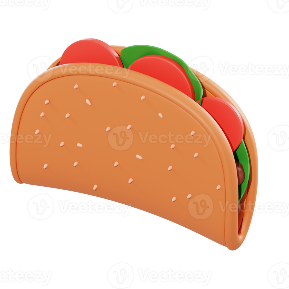 3d illustration tacos objekt png