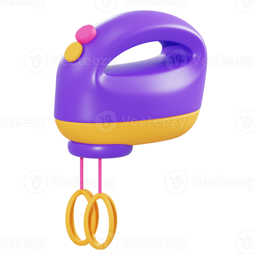 3d illustration electric mixer object png