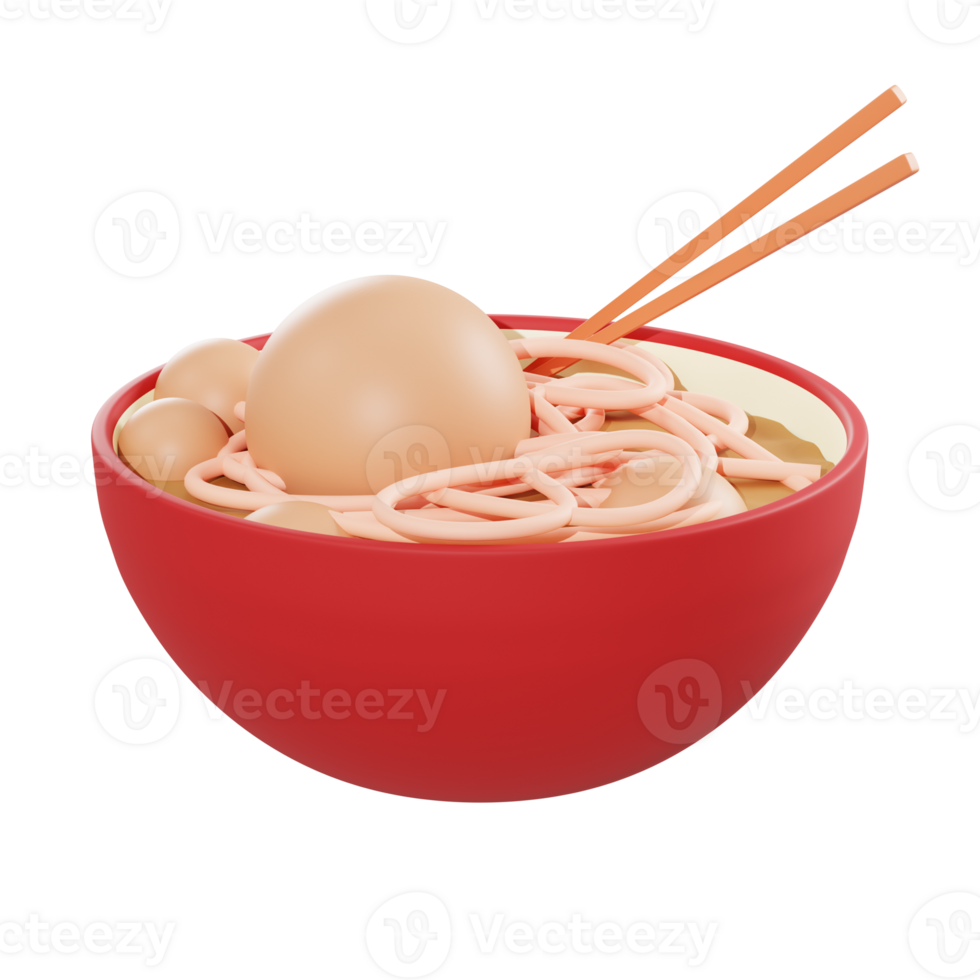 3d illustration meat ball object png