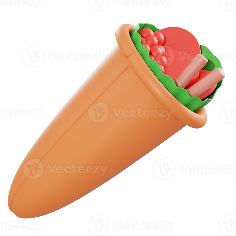 3d illustration kebab object png