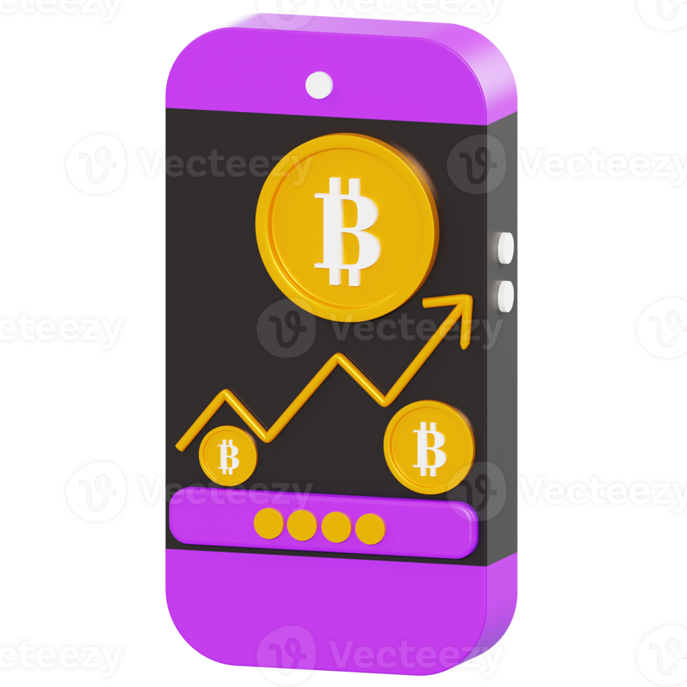 3d illustration bitcoin dashboard png