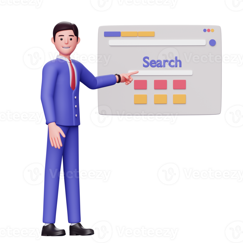 3d businessman character illustration png