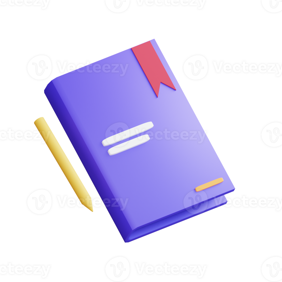 cuaderno de ilustración de icono 3d png