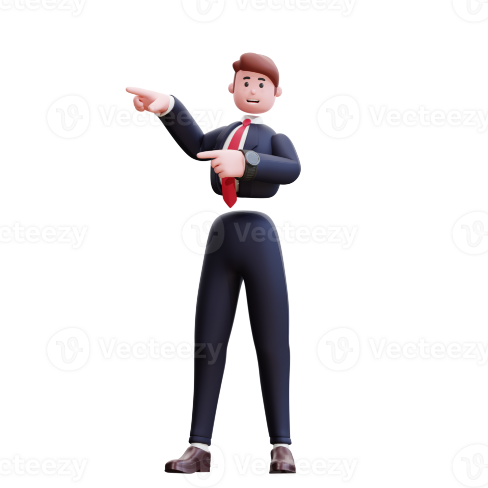 3d character businessman illustration png
