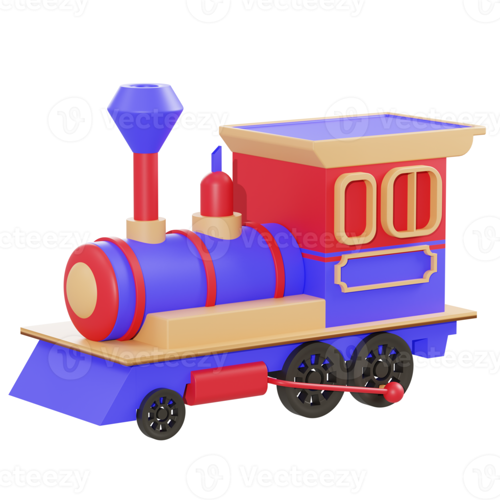 3d illustration old train object png