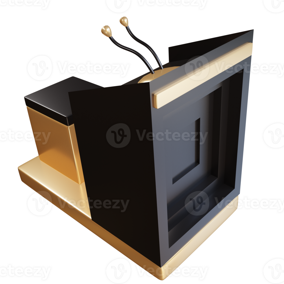 3d illustration ramadan speech podium object png
