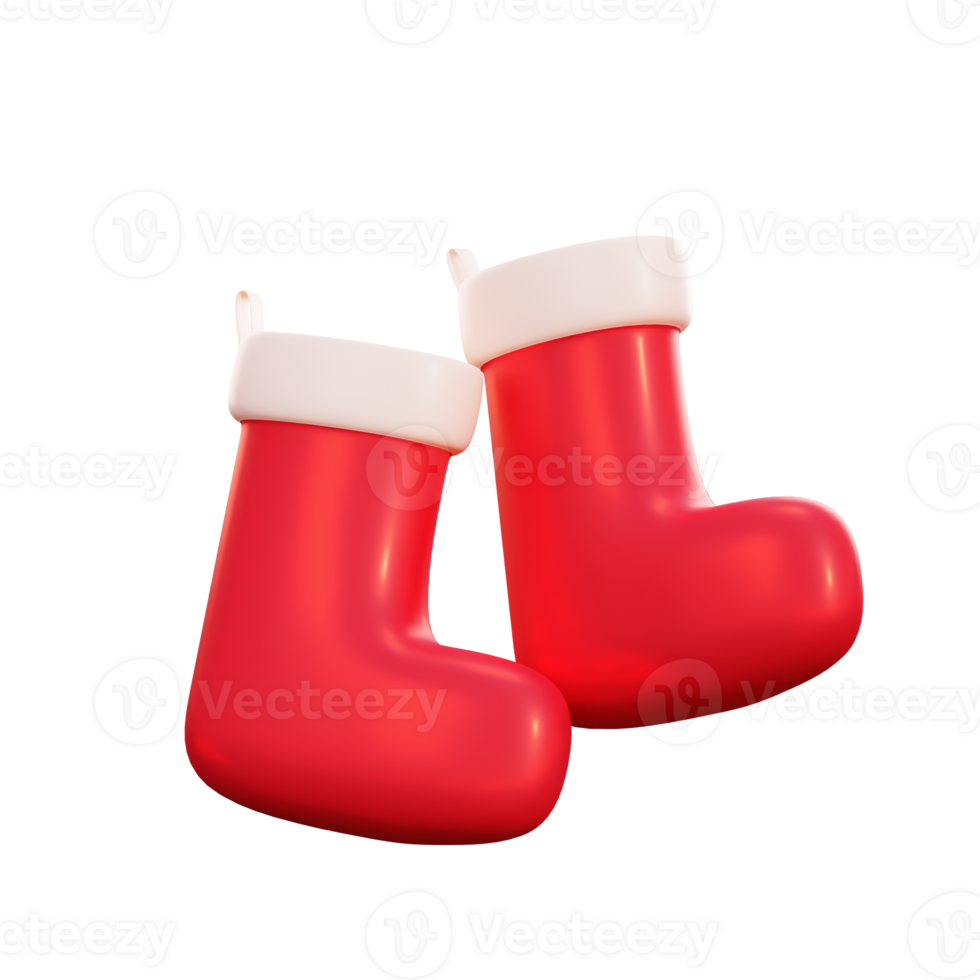 3d icon christmas socks png