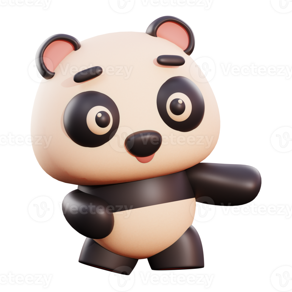 panda mignon illustration 3d png