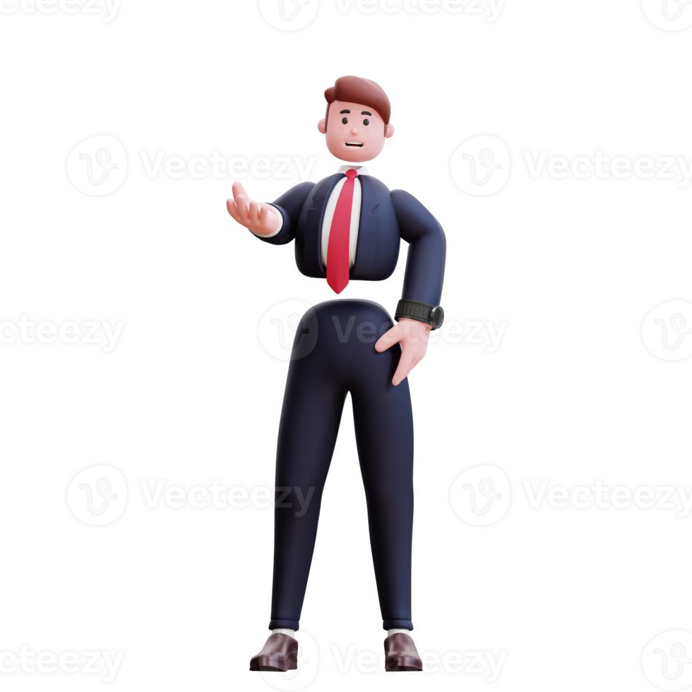 3d character businessman illustration png