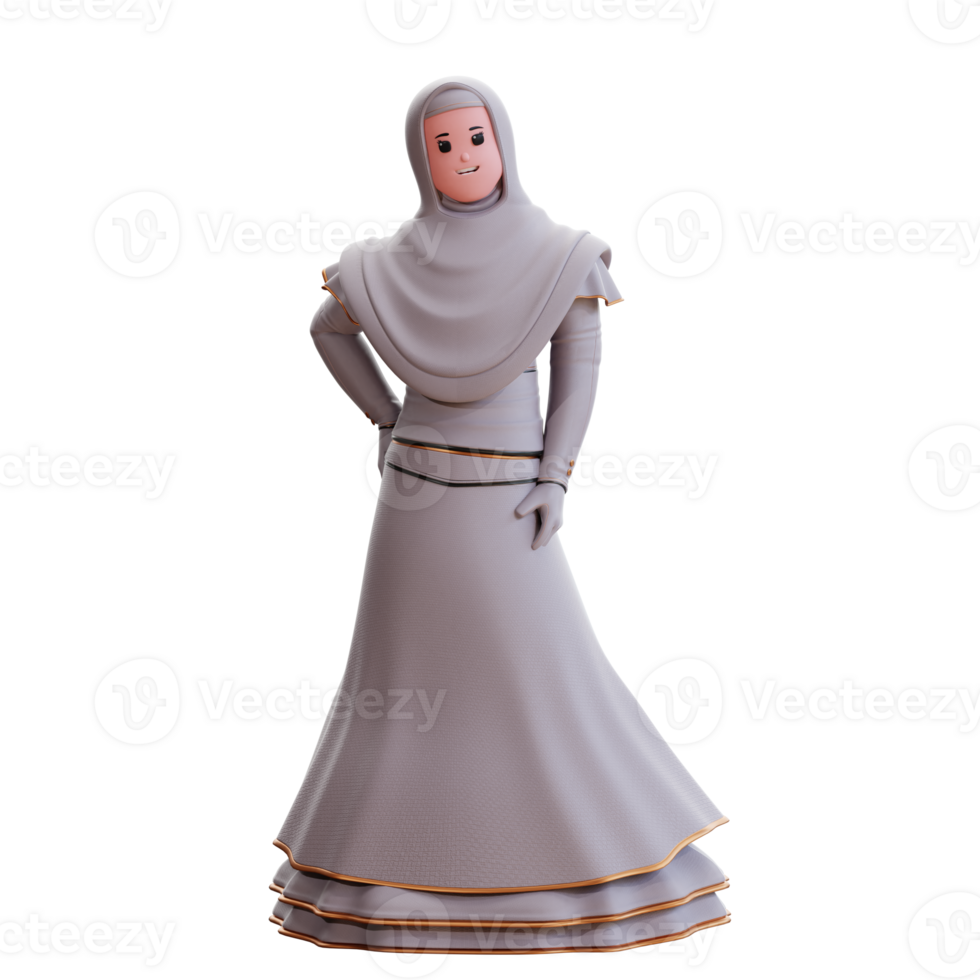 3d character wedding bride illustration png