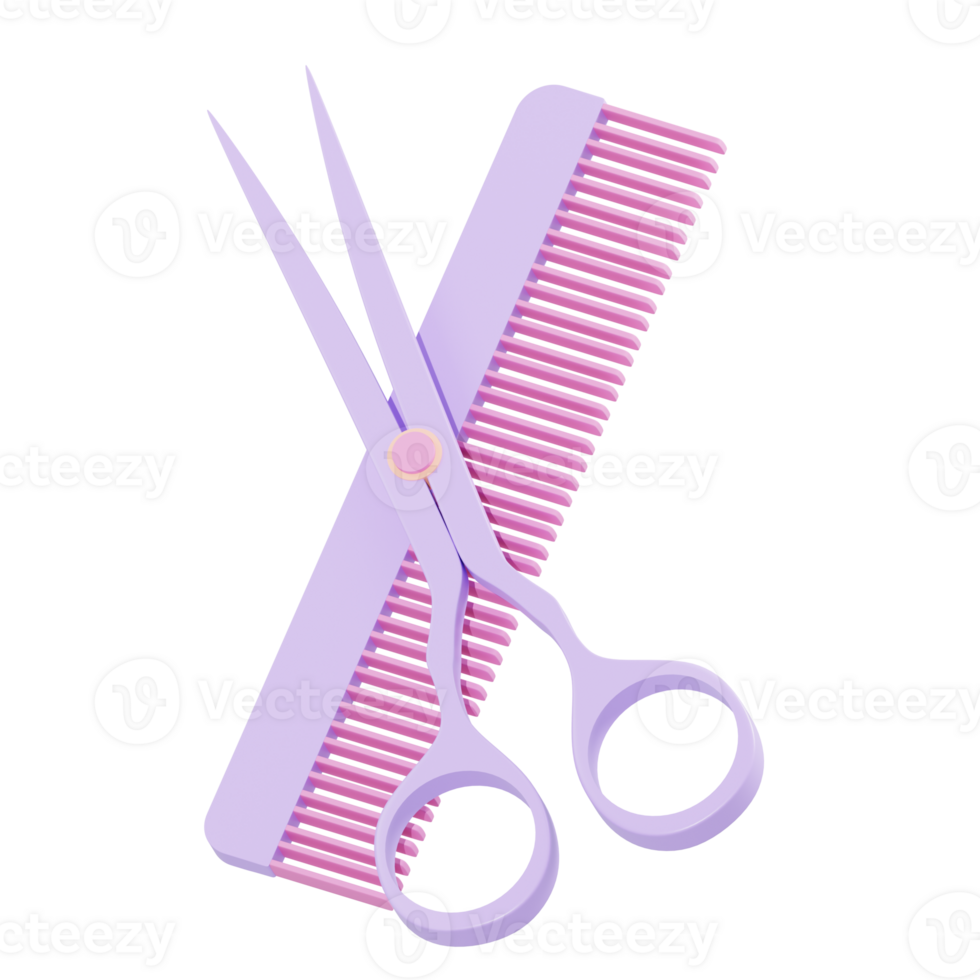 3d illustration hair salon object png