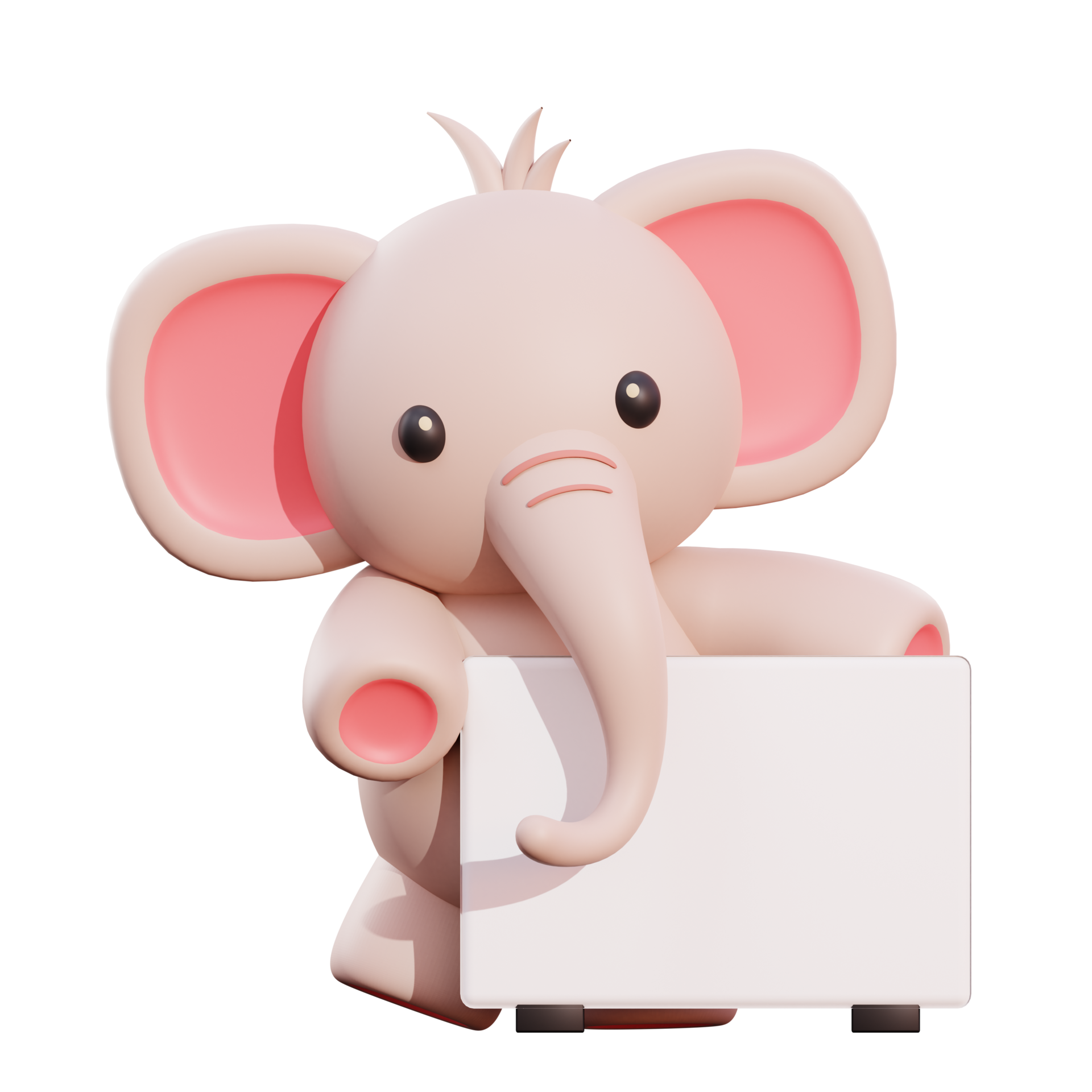 Free Cute elephant 3d illustration 9269786 PNG with Transparent Background