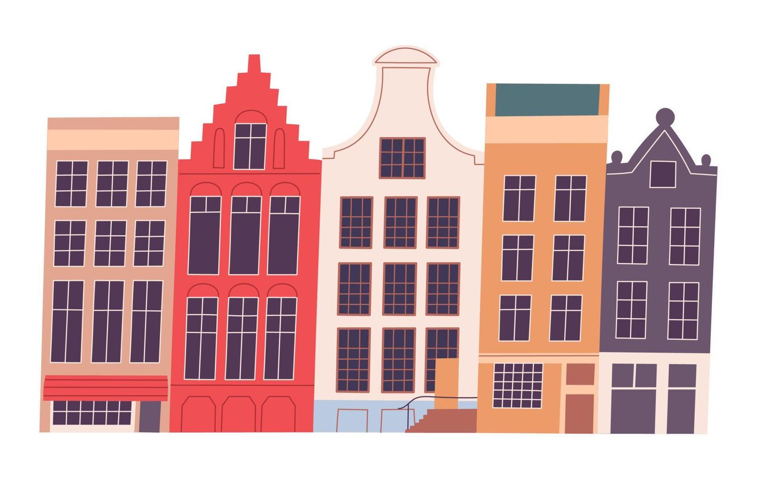 European cityscape historic architecture urban landscape vector