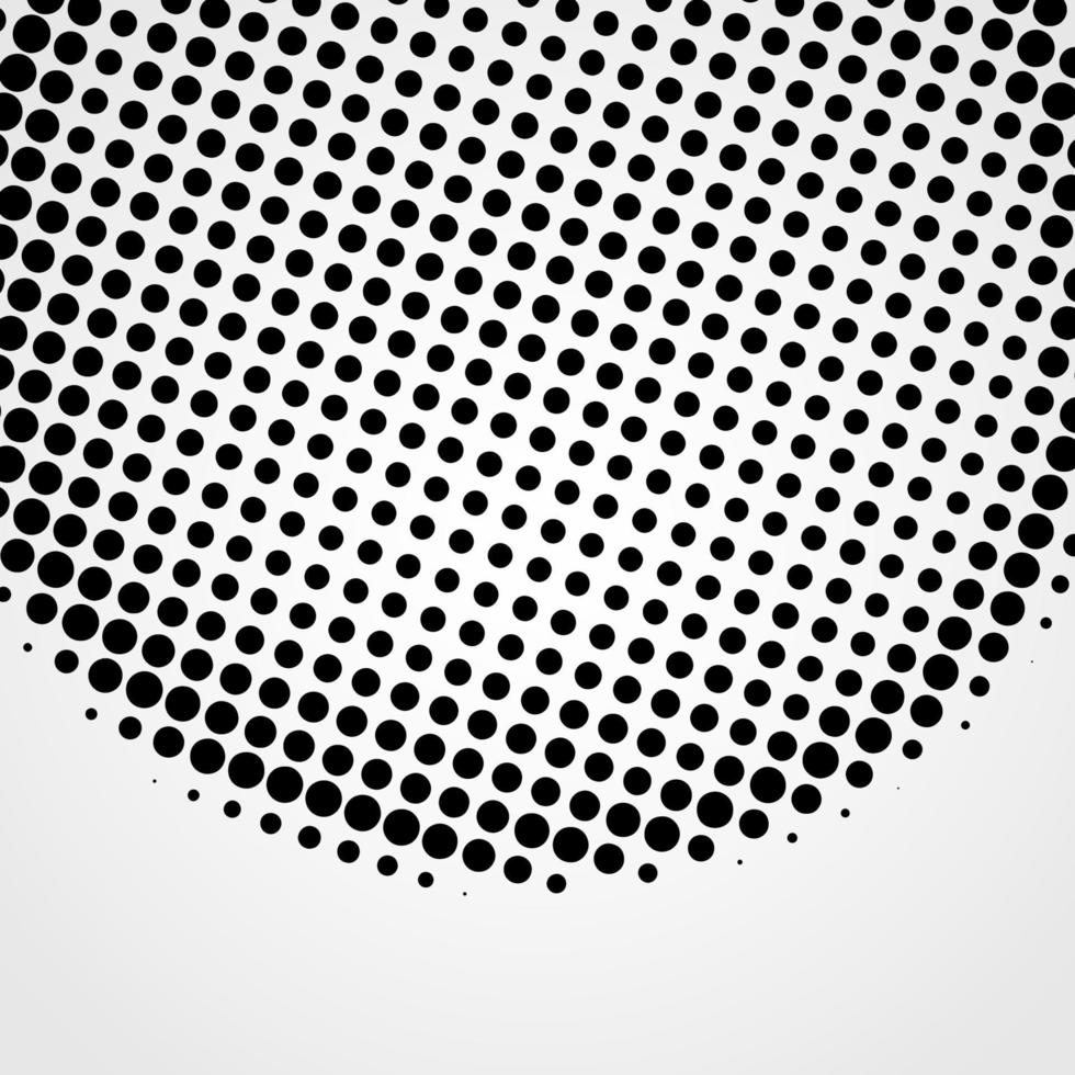 Halftone abstract vector black dots design element isolated on a white background.