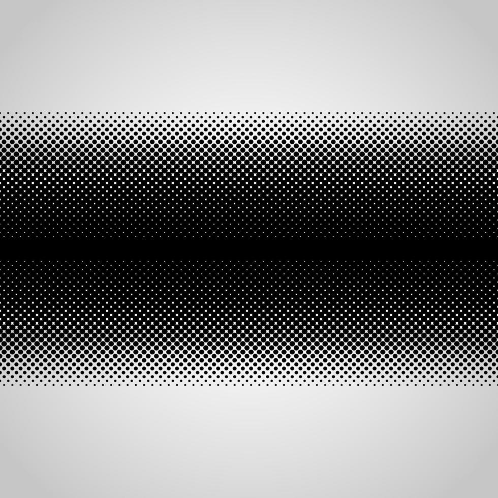 elemento de diseño de puntos negros vectoriales abstractos de semitono aislado en un fondo blanco. vector