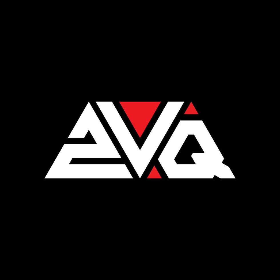 Diseño de logotipo de letra triangular zvq con forma de triángulo. monograma de diseño del logotipo del triángulo zvq. plantilla de logotipo de vector de triángulo zvq con color rojo. logotipo triangular zvq logotipo simple, elegante y lujoso. zvq