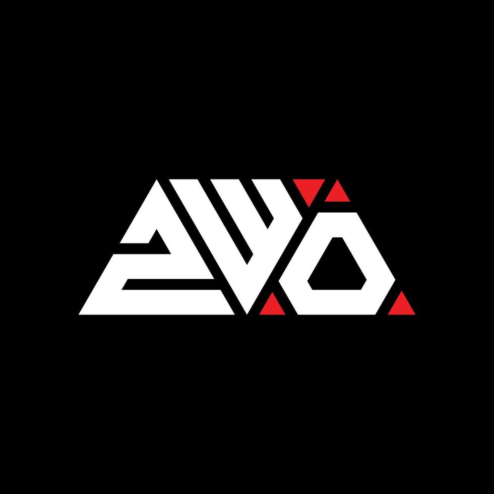 diseño de logotipo de letra de triángulo zwo con forma de triángulo. monograma de diseño de logotipo de triángulo zwo. plantilla de logotipo de vector de triángulo zwo con color rojo. logotipo triangular zwo logotipo simple, elegante y lujoso. zwo