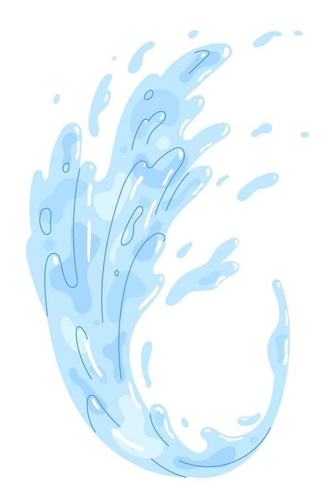 Splash of water, wave figure. Vector illustration.