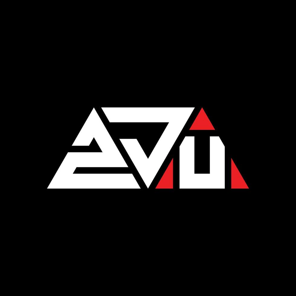 diseño del logotipo de la letra del triángulo zju con forma de triángulo. monograma de diseño del logotipo del triángulo zju. plantilla de logotipo de vector de triángulo zju con color rojo. logotipo triangular zju logotipo simple, elegante y lujoso. zju