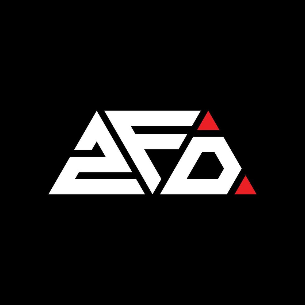 ZFD triangle letter logo design with triangle shape. ZFD triangle logo design monogram. ZFD triangle vector logo template with red color. ZFD triangular logo Simple, Elegant, and Luxurious Logo. ZFD