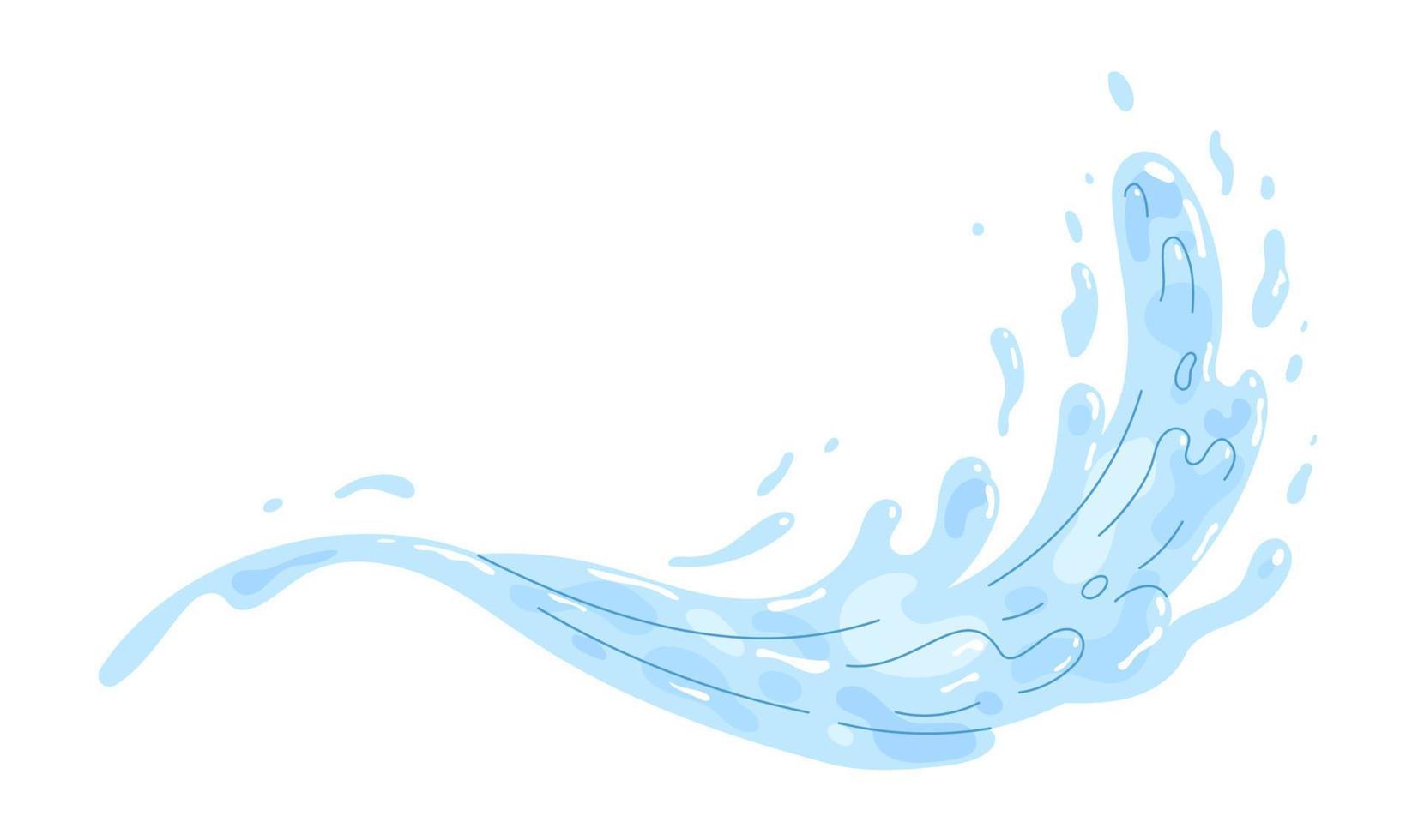 Splash of water, wave figure. Vector illustration