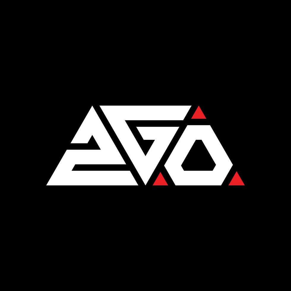 Diseño de logotipo de letra triangular zgo con forma de triángulo. monograma de diseño del logotipo del triángulo zgo. plantilla de logotipo de vector de triángulo zgo con color rojo. logotipo triangular zgo logotipo simple, elegante y lujoso. zgo