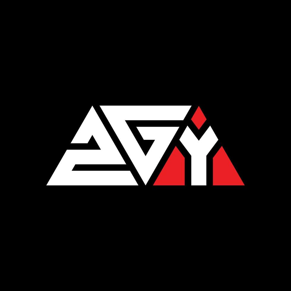 diseño de logotipo de letra de triángulo zgy con forma de triángulo. monograma de diseño de logotipo de triángulo zgy. plantilla de logotipo de vector de triángulo zgy con color rojo. logotipo triangular zgy logotipo simple, elegante y lujoso. zgy