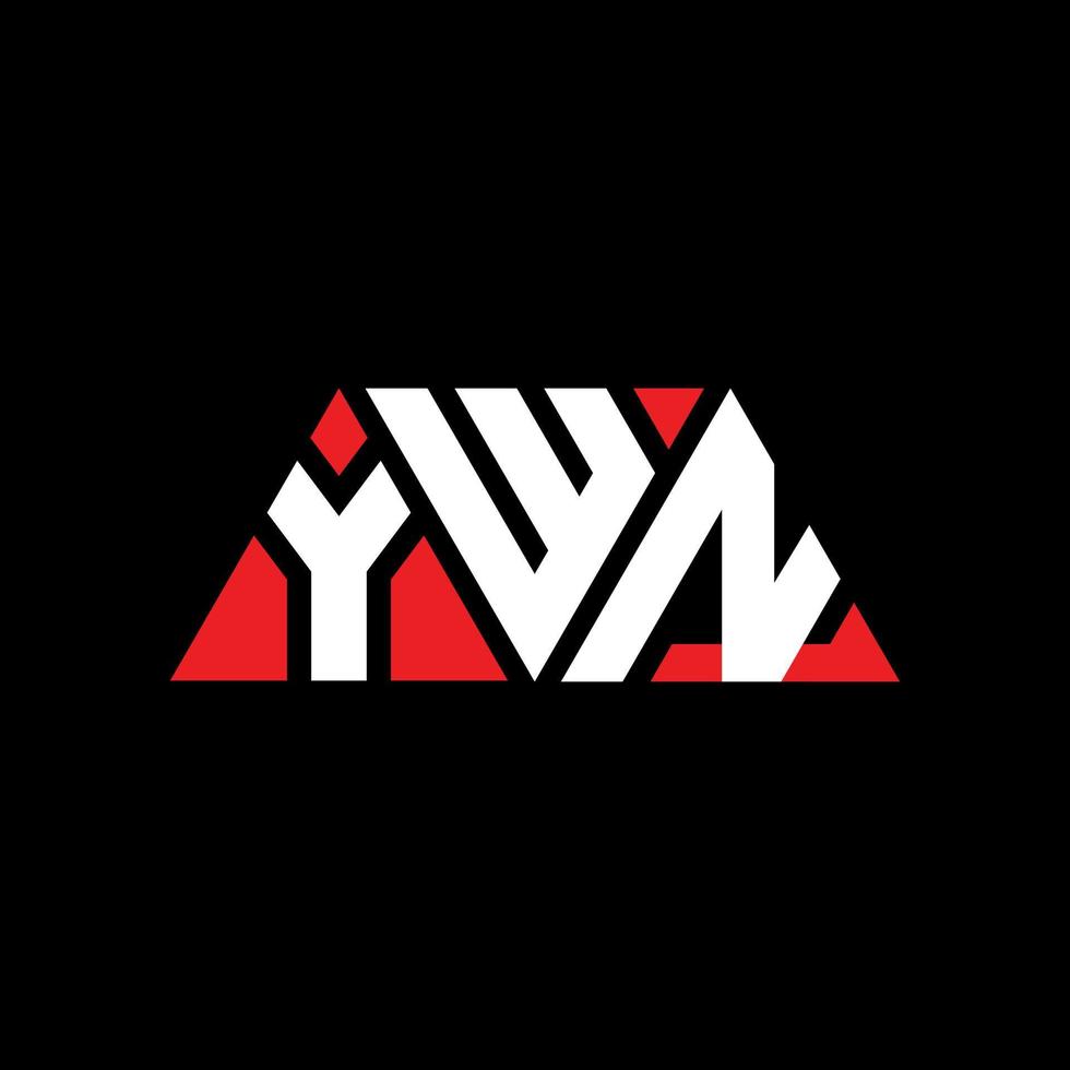 YWN triangle letter logo design with triangle shape. YWN triangle logo design monogram. YWN triangle vector logo template with red color. YWN triangular logo Simple, Elegant, and Luxurious Logo. YWN