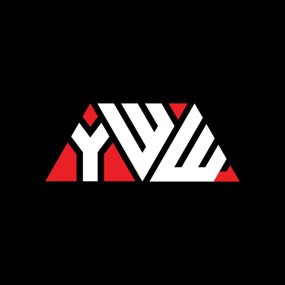 YWW triangle letter logo design with triangle shape. YWW triangle logo design monogram. YWW triangle vector logo template with red color. YWW triangular logo Simple, Elegant, and Luxurious Logo. YWW