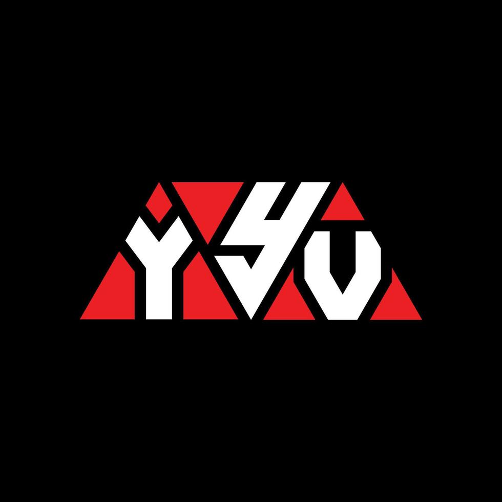 yyv diseño de logotipo de letra triangular con forma de triángulo. monograma de diseño de logotipo de triángulo yyv. plantilla de logotipo de vector de triángulo yyv con color rojo. logotipo triangular yyv logotipo simple, elegante y lujoso. jaja