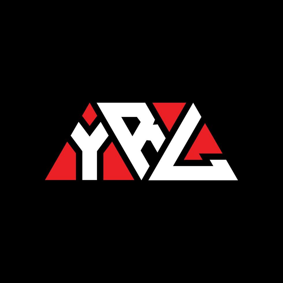 diseño de logotipo de letra de triángulo yrl con forma de triángulo. monograma de diseño de logotipo de triángulo yrl. plantilla de logotipo de vector de triángulo yrl con color rojo. logotipo triangular yrl logotipo simple, elegante y lujoso. año