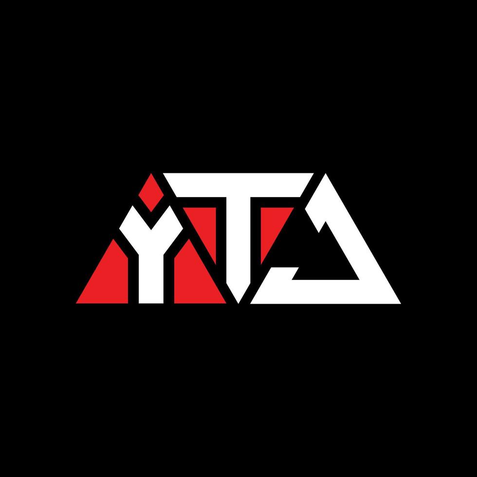 ytj diseño de logotipo de letra triangular con forma de triángulo. monograma de diseño del logotipo del triángulo ytj. plantilla de logotipo de vector de triángulo ytj con color rojo. logotipo triangular ytj logotipo simple, elegante y lujoso. ytj