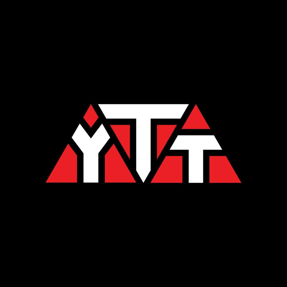 YTT triangle letter logo design with triangle shape. YTT triangle logo design monogram. YTT triangle vector logo template with red color. YTT triangular logo Simple, Elegant, and Luxurious Logo. YTT