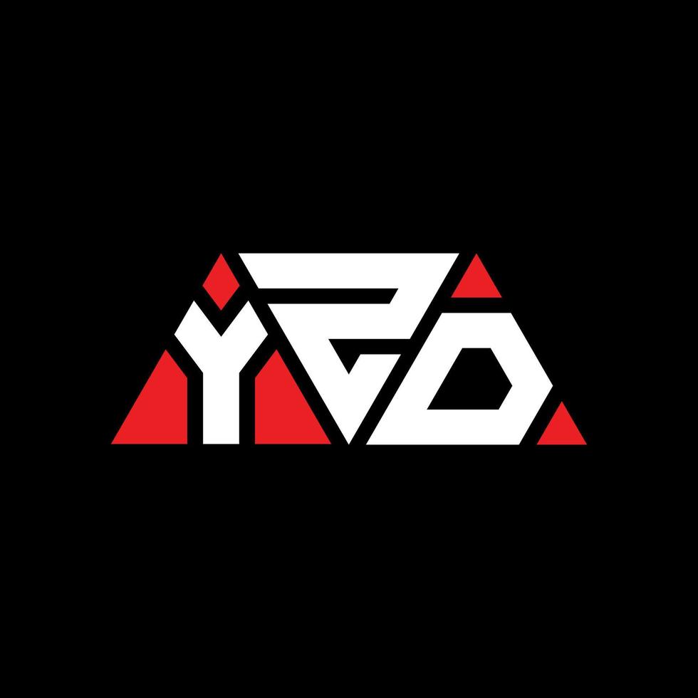 Diseño de logotipo de letra triangular yzd con forma de triángulo. monograma de diseño del logotipo del triángulo yzd. plantilla de logotipo de vector de triángulo yzd con color rojo. logotipo triangular yzd logotipo simple, elegante y lujoso. yzd