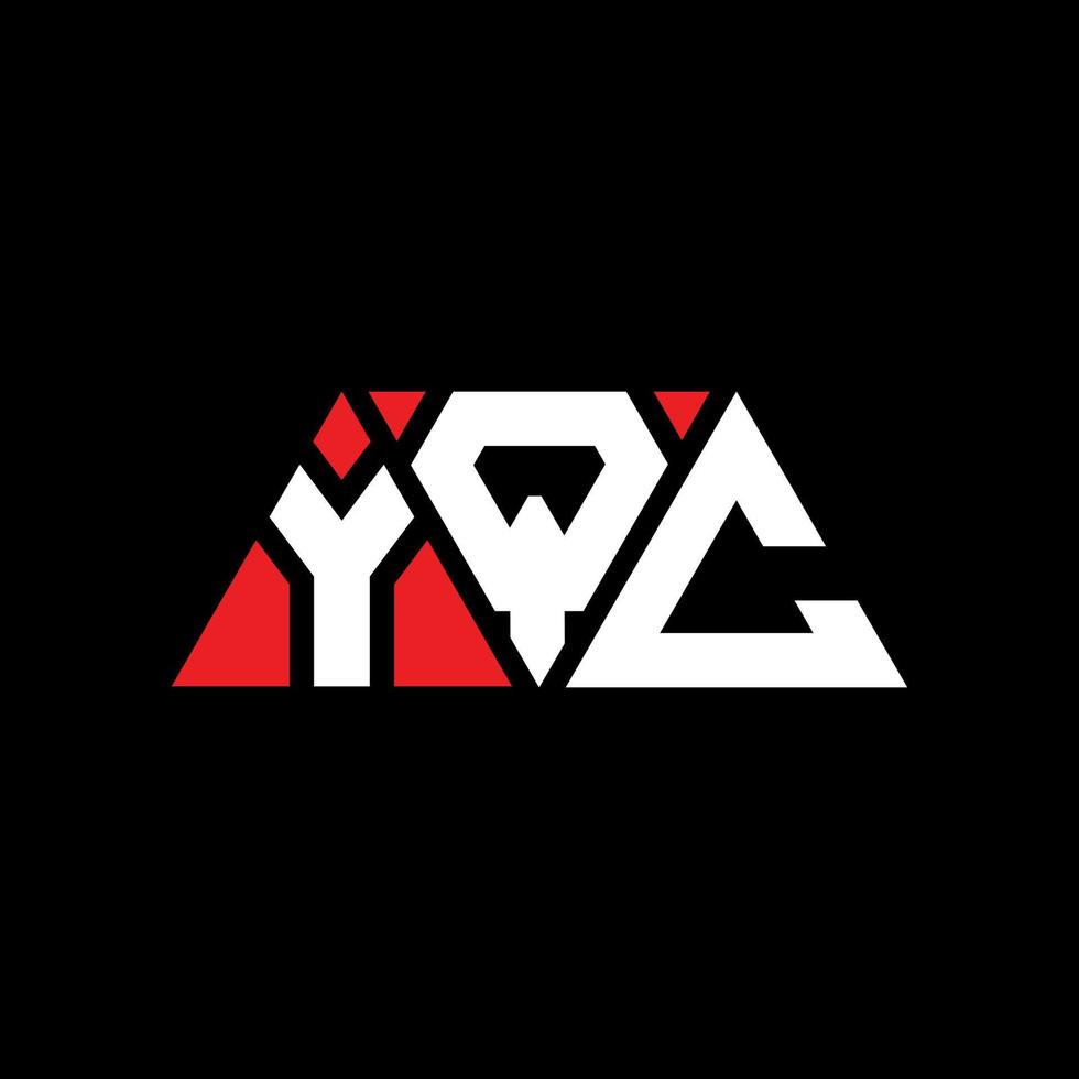 YQC triangle letter logo design with triangle shape. YQC triangle logo design monogram. YQC triangle vector logo template with red color. YQC triangular logo Simple, Elegant, and Luxurious Logo. YQC