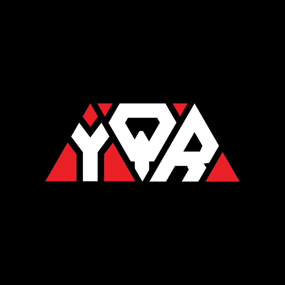 YQR triangle letter logo design with triangle shape. YQR triangle logo design monogram. YQR triangle vector logo template with red color. YQR triangular logo Simple, Elegant, and Luxurious Logo. YQR