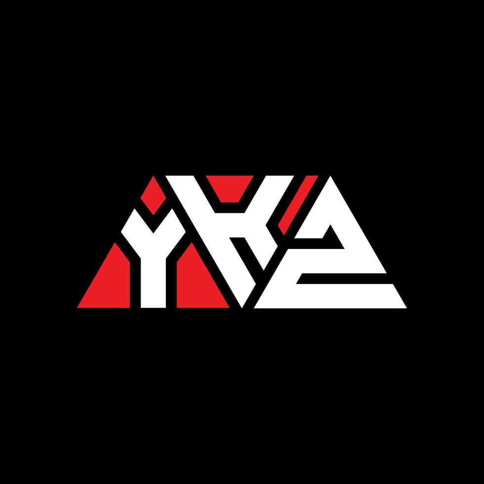 YKZ triangle letter logo design with triangle shape. YKZ triangle logo design monogram. YKZ triangle vector logo template with red color. YKZ triangular logo Simple, Elegant, and Luxurious Logo. YKZ