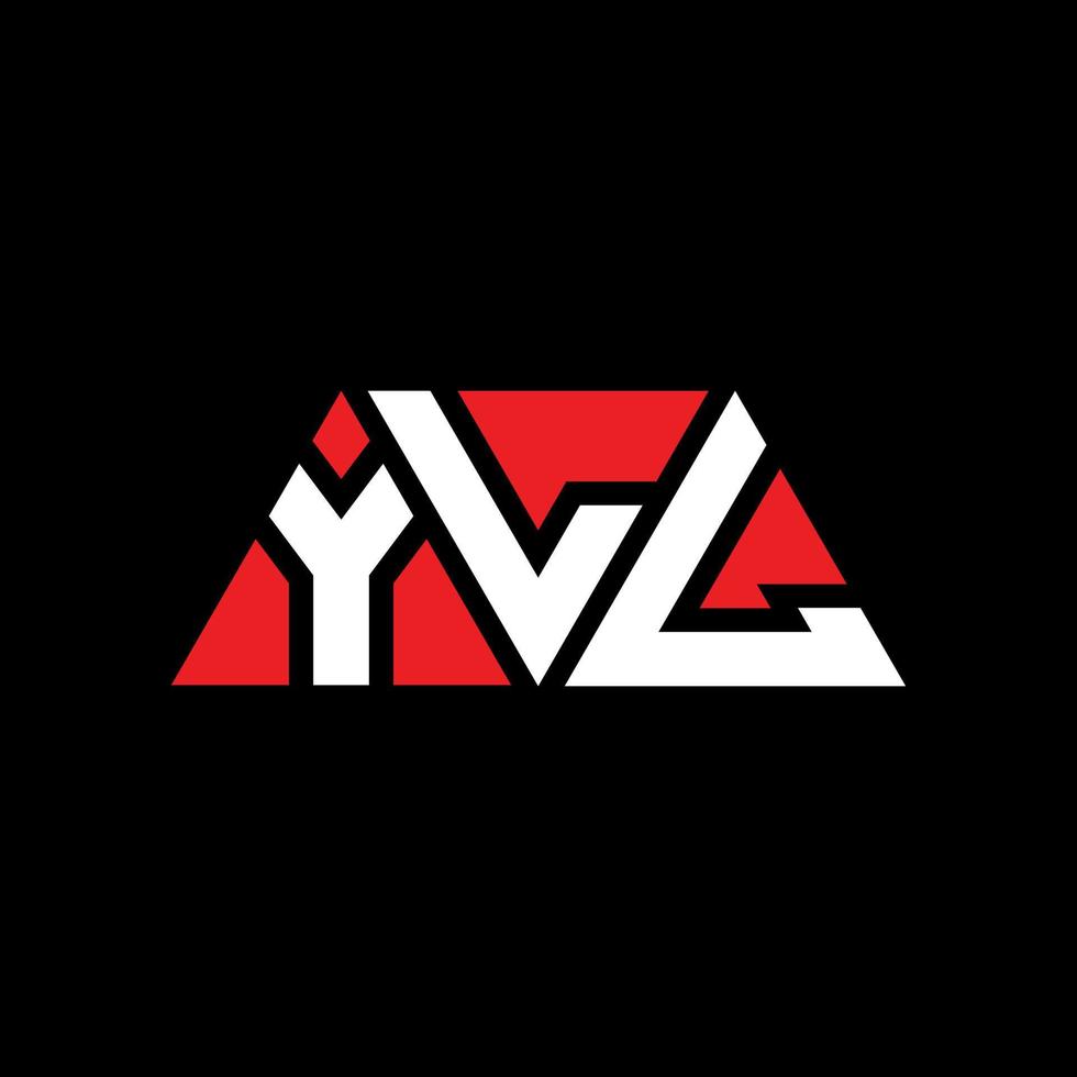YLL triangle letter logo design with triangle shape. YLL triangle logo design monogram. YLL triangle vector logo template with red color. YLL triangular logo Simple, Elegant, and Luxurious Logo. YLL