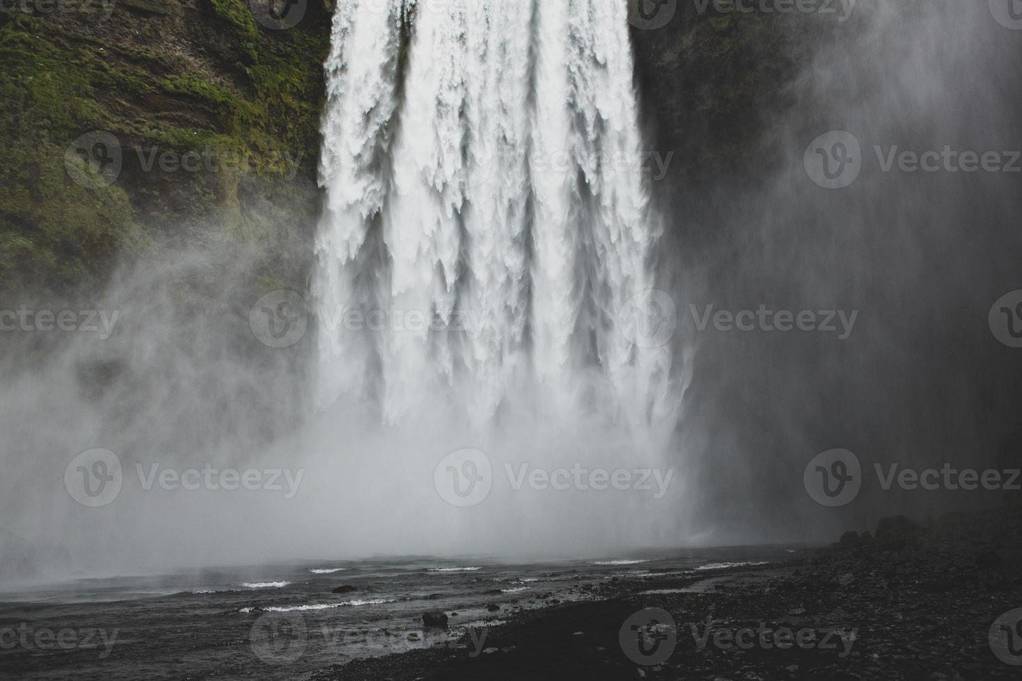 Picturesque landscape with green nature in Iceland during summer. Image with a very quiet and innocent nature. photo