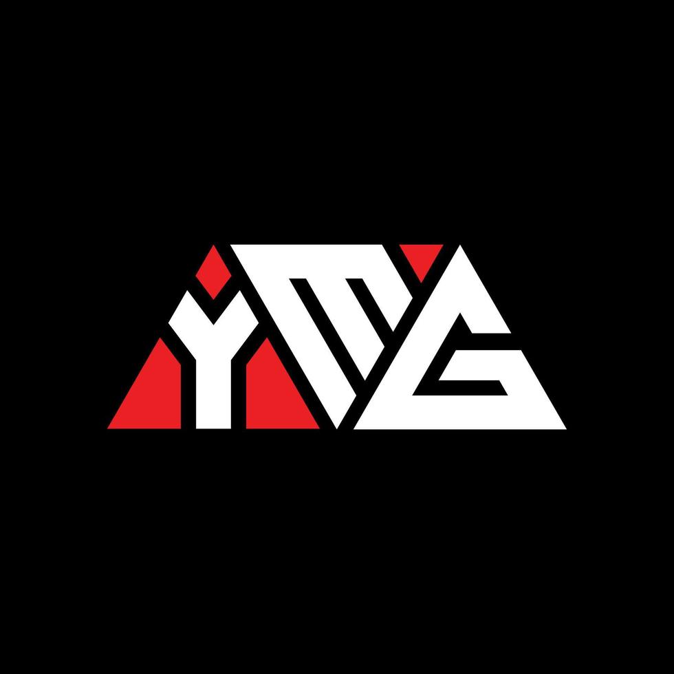 YMG triangle letter logo design with triangle shape. YMG triangle logo design monogram. YMG triangle vector logo template with red color. YMG triangular logo Simple, Elegant, and Luxurious Logo. YMG