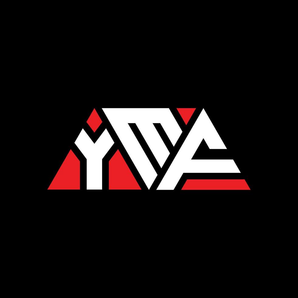 Diseño de logotipo de letra triangular ymf con forma de triángulo. monograma de diseño del logotipo del triángulo ymf. plantilla de logotipo de vector de triángulo ymf con color rojo. logotipo triangular ymf logotipo simple, elegante y lujoso. ymf