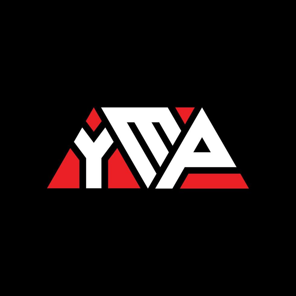 YMP triangle letter logo design with triangle shape. YMP triangle logo design monogram. YMP triangle vector logo template with red color. YMP triangular logo Simple, Elegant, and Luxurious Logo. YMP