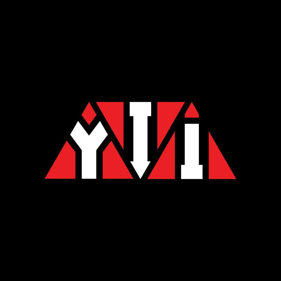 diseño de logotipo de letra triangular yii con forma de triángulo. monograma de diseño del logotipo del triángulo yii. plantilla de logotipo de vector de triángulo yii con color rojo. logotipo triangular yii logotipo simple, elegante y lujoso. yii