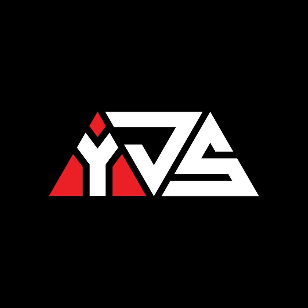 Diseño de logotipo de letra triangular yjs con forma de triángulo. monograma de diseño del logotipo del triángulo yjs. plantilla de logotipo de vector de triángulo yjs con color rojo. logotipo triangular yjs logotipo simple, elegante y lujoso. yjs