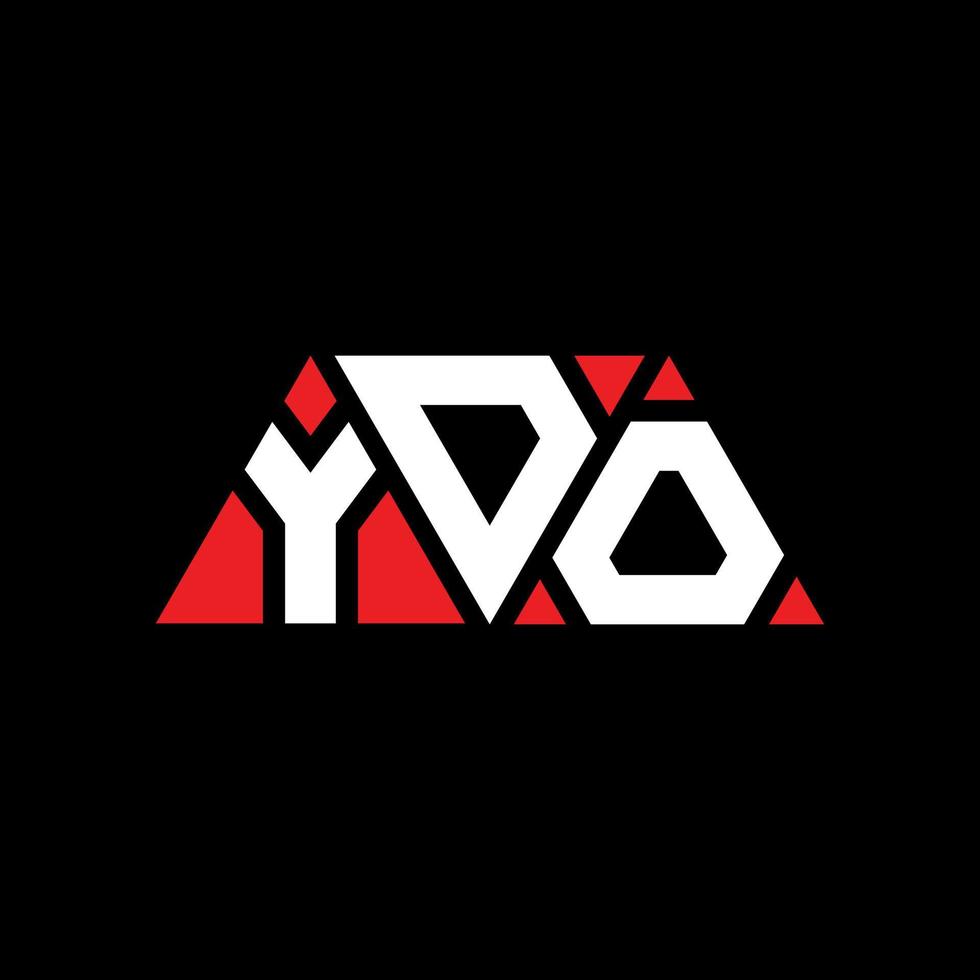 diseño de logotipo de letra de triángulo ydo con forma de triángulo. monograma de diseño del logotipo del triángulo ydo. plantilla de logotipo de vector de triángulo ydo con color rojo. logotipo triangular ydo logotipo simple, elegante y lujoso. ydo