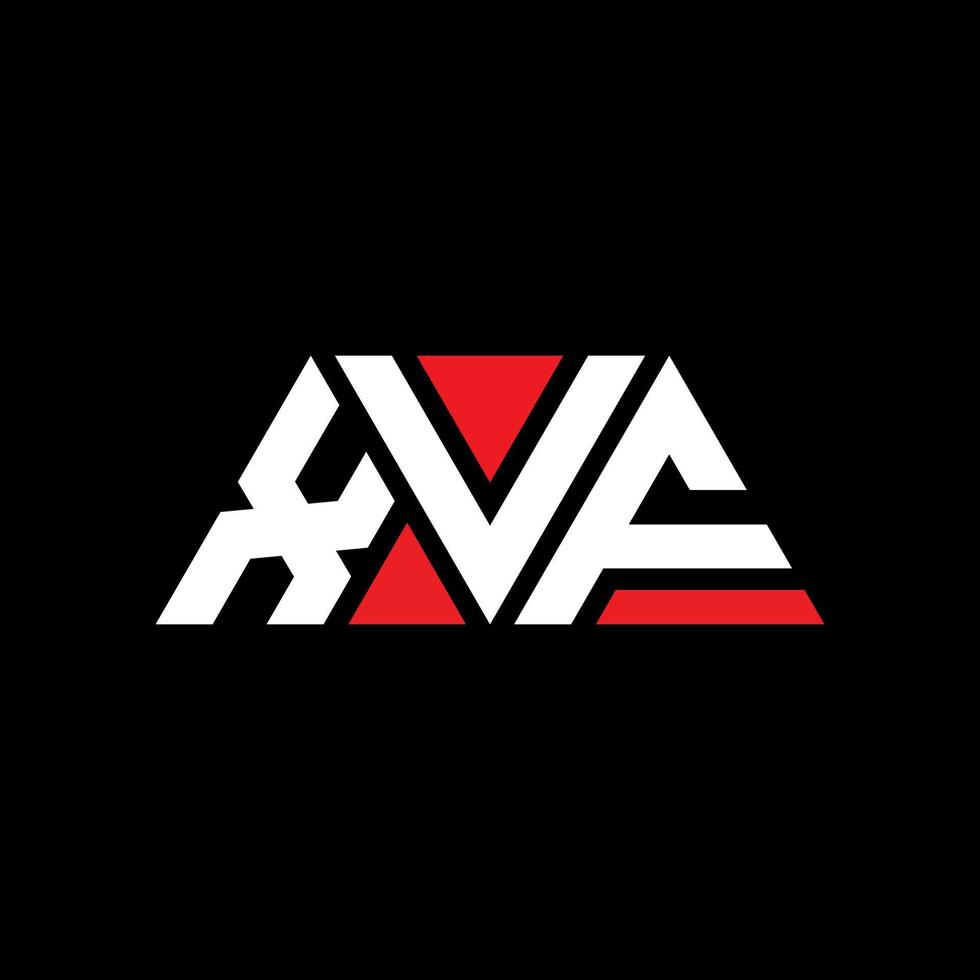 xvf diseño de logotipo de letra triangular con forma de triángulo. Monograma de diseño del logotipo del triángulo xvf. plantilla de logotipo de vector de triángulo xvf con color rojo. logotipo triangular xvf logotipo simple, elegante y lujoso. xvf