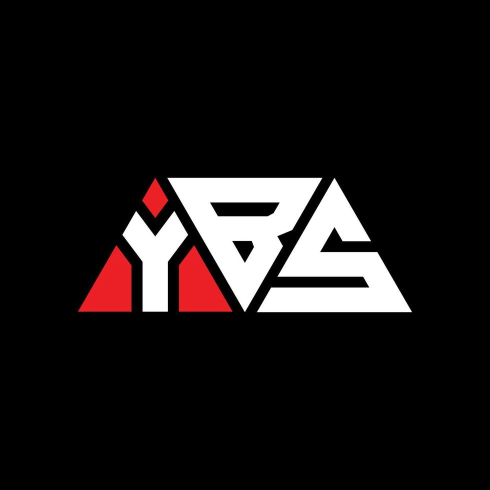 ybs diseño de logotipo de letra triangular con forma de triángulo. monograma de diseño del logotipo del triángulo ybs. plantilla de logotipo de vector de triángulo ybs con color rojo. logotipo triangular ybs logotipo simple, elegante y lujoso. ybs