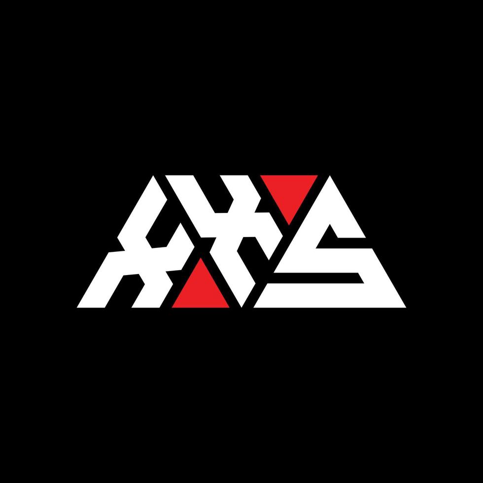 Diseño de logotipo de letra triangular xxs con forma de triángulo. monograma de diseño del logotipo del triángulo xxs. Plantilla de logotipo de vector de triángulo xxs con color rojo. logotipo triangular xxs logotipo simple, elegante y lujoso. xxs